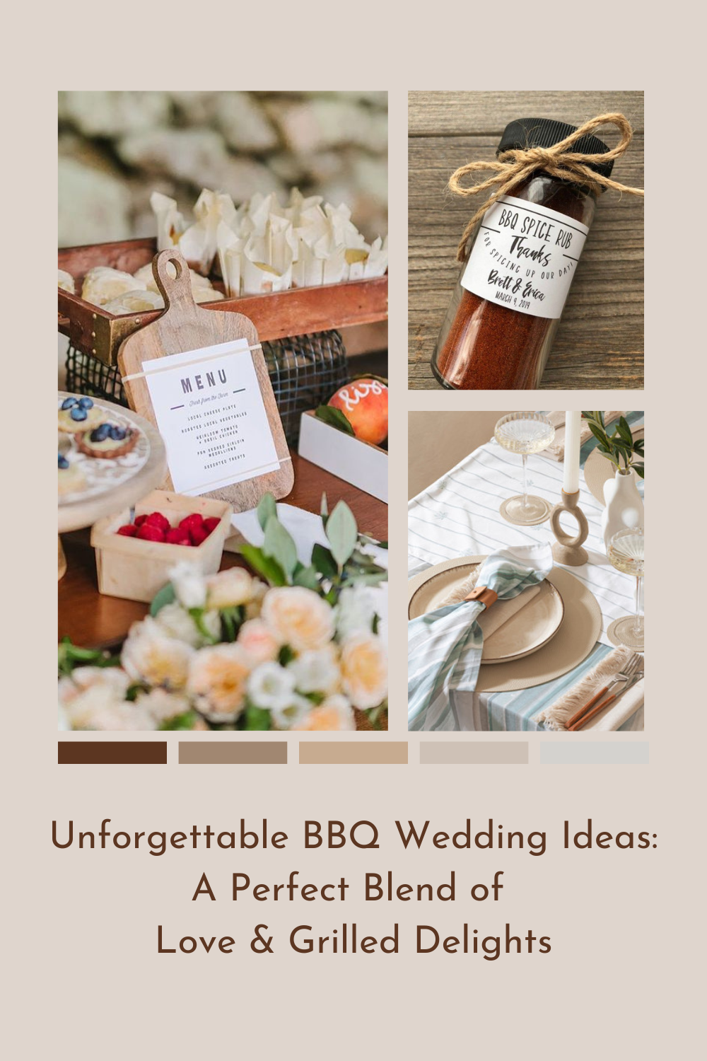 Modern and unique BBQ Wedding ideas Header image