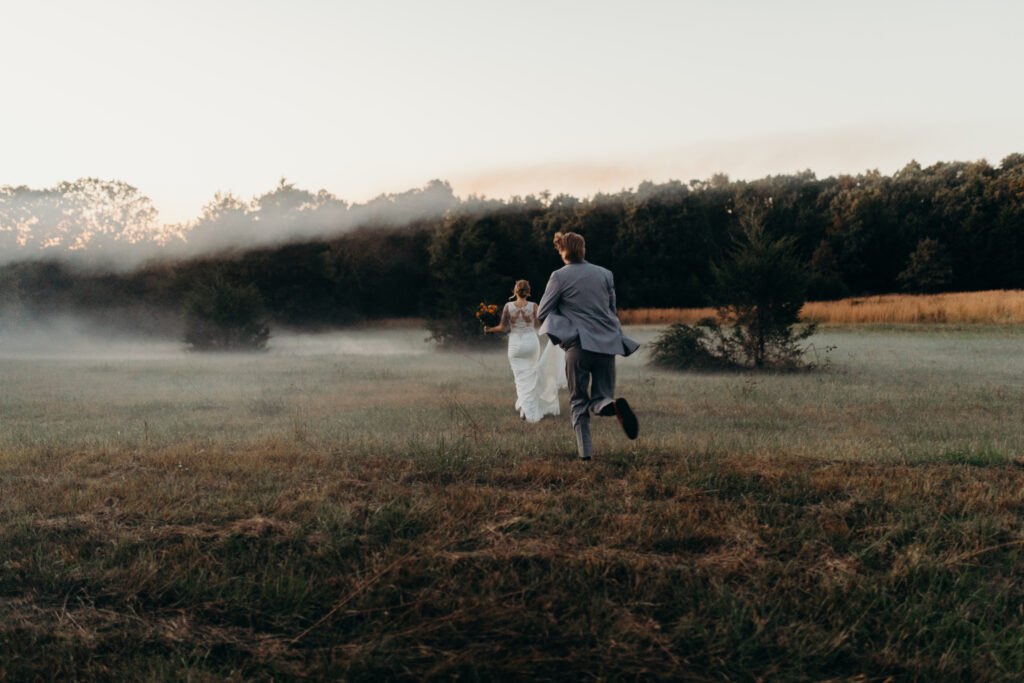 Sneaking away for a private moment after an intentional wedding day