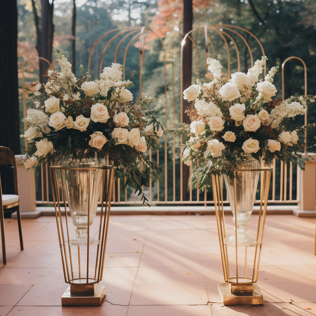 Simple Art Deco Wedding Flowers for Wedding Ceremony