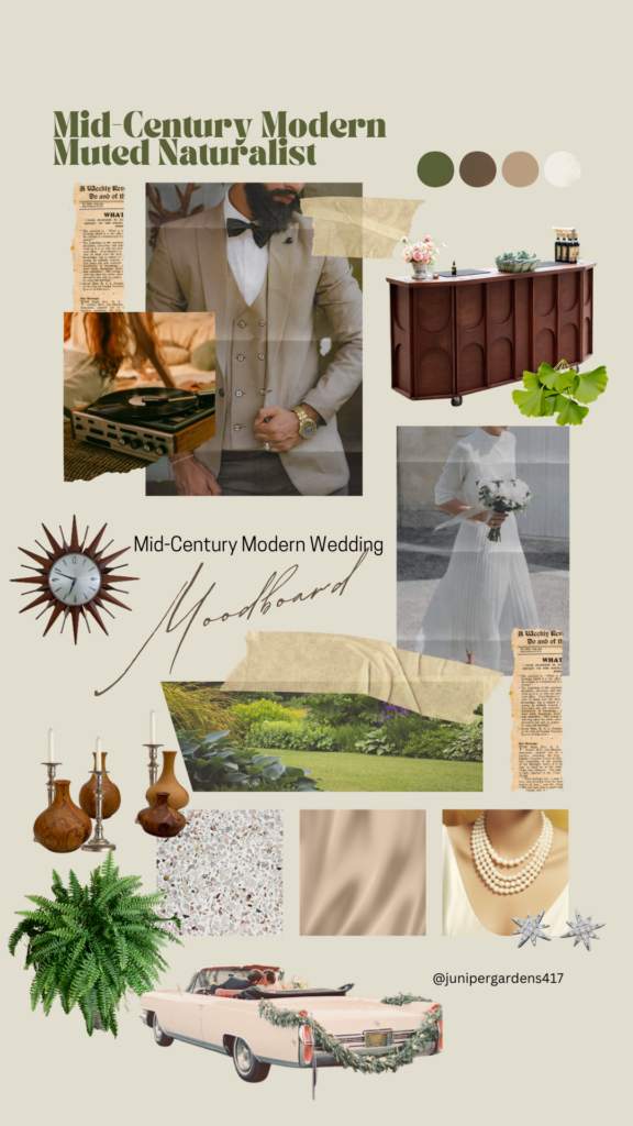 mid century modern wedding inspiration for naturalists