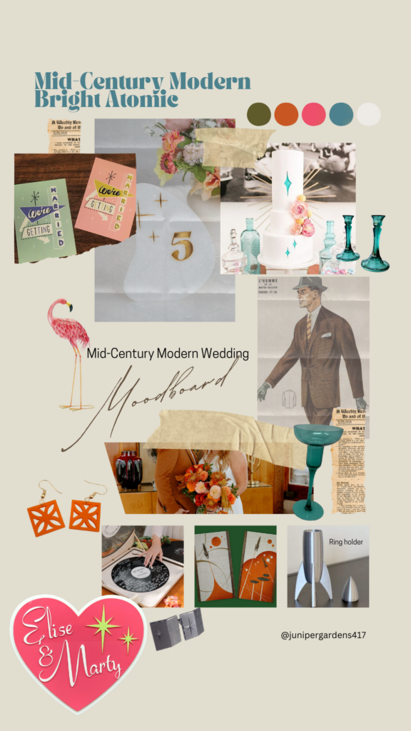 mid century modern wedding inspiration for atomic styles