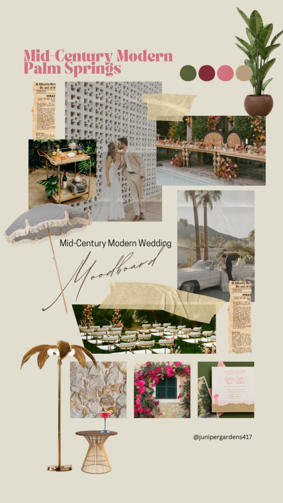 mid century modern wedding inspiration for palm springs styles