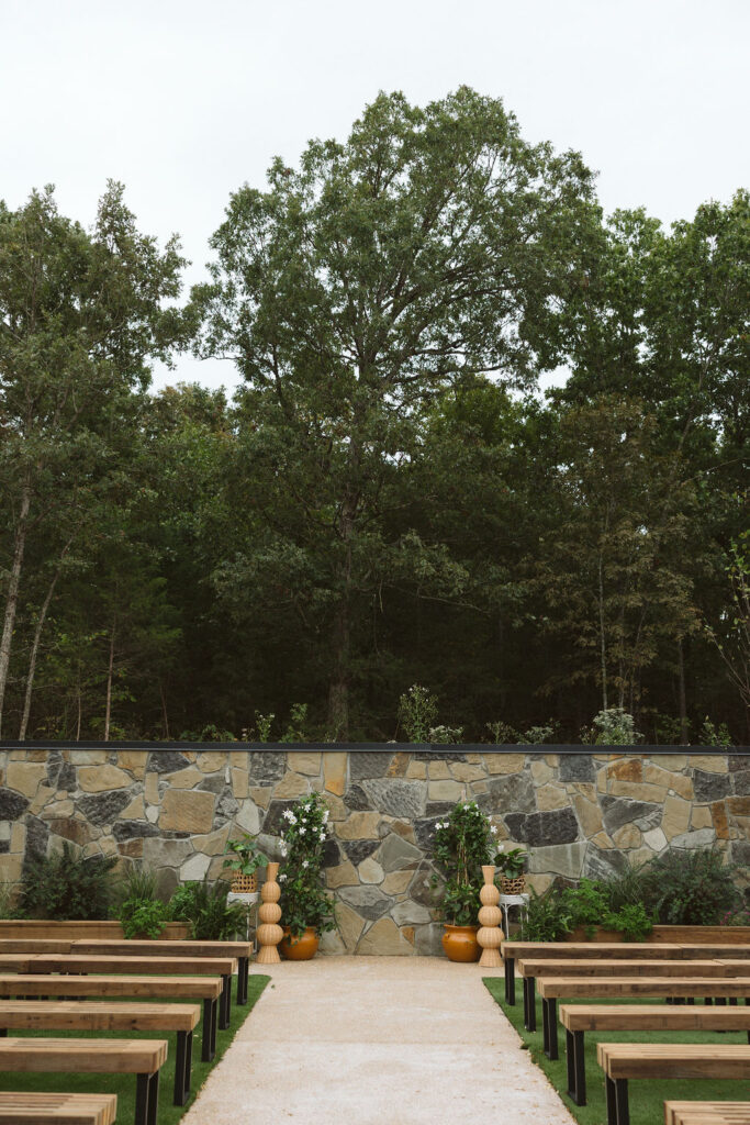 wedding altar for mid-century modern wedding 