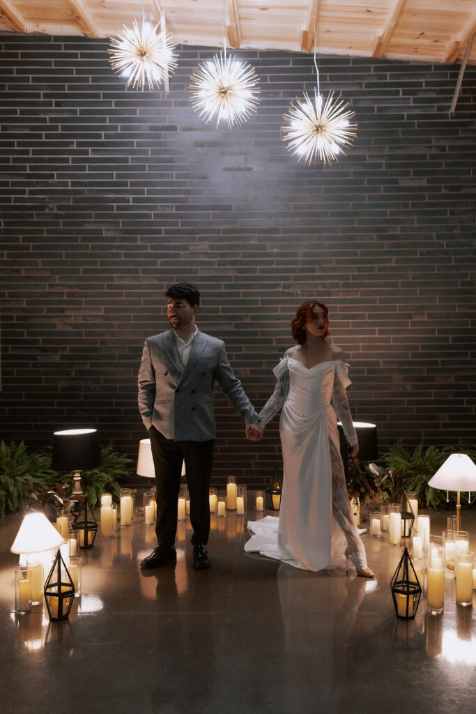 moody wedding ceremony